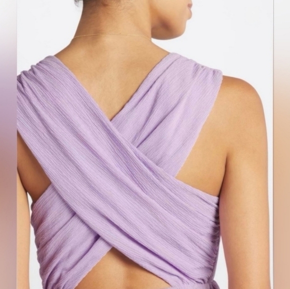 Kaileigh Amanda Lavender Purple Criss-Cross Back Midi Dress Size XXL NWOT - Picture 3 of 12